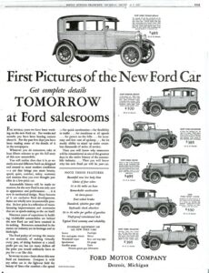 Prices When the Model A Was New – Model A Ford Club of America